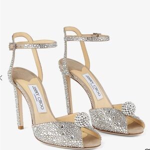 Jimmy Choo Glittering Silver Heels